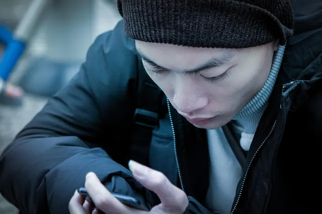 man, mobile phone, cold, vietnamese, smartphone, cellphone, internet, scrolling, communication, portrait, scrolling, scrolling, scrolling, scrolling, scrolling. How to create and share a meme without losing the point