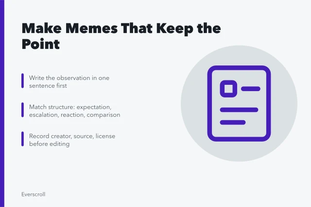 Guide to creating and sharing memes with clear premise and lawful sources. How to create and share a meme without losing the point