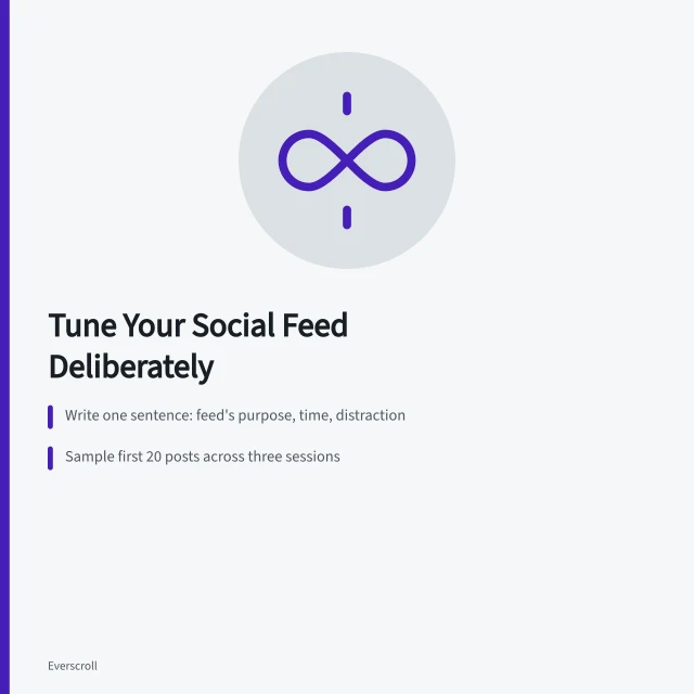 Person scrolling glowing smartphone feed at night. How to make sound decisions about a social media feed
