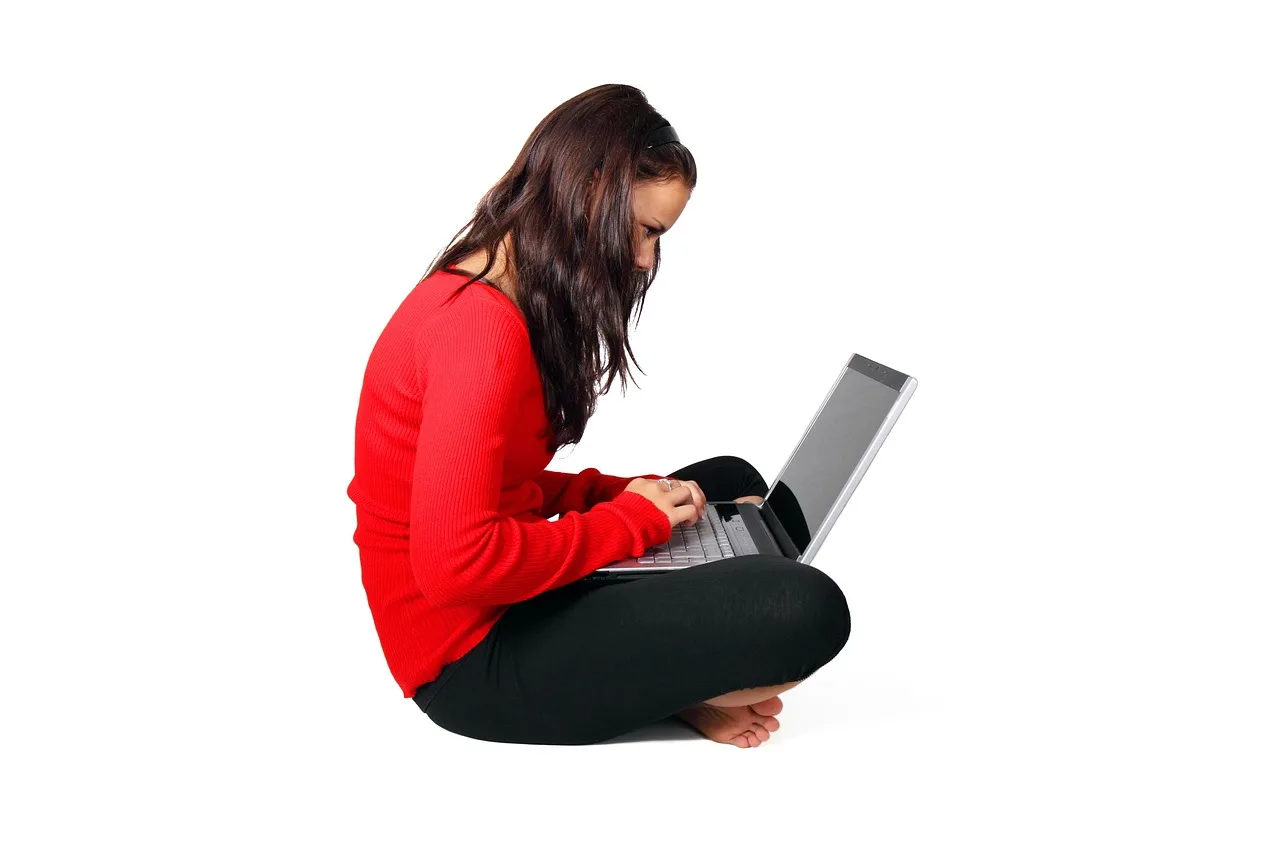 computer, female, girl, isolated, laptop, modern, people, sit, student, technology, woman, young, student, student, student, student, student. A practical online identity and self-presentation checklist