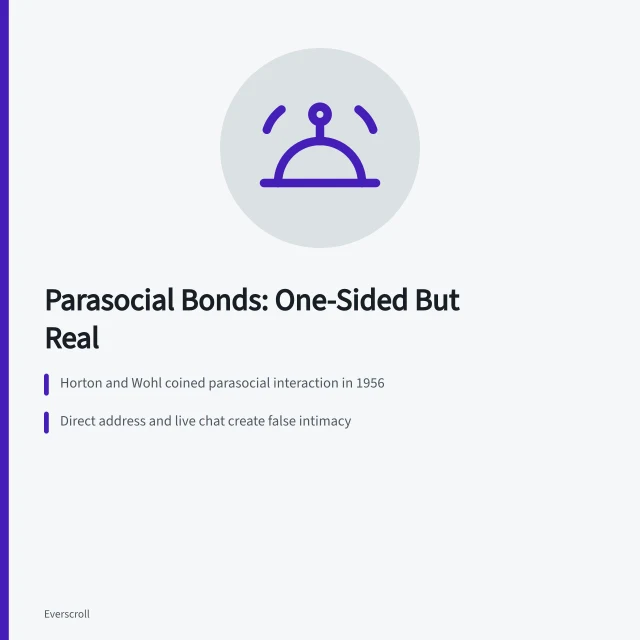 Person scrolling a glowing smartphone screen at night in the dark. Parasocial relationships: a practical guide